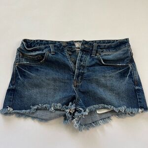 Free People FP Denim Jean Short Cut Offs Distressed Boho 29